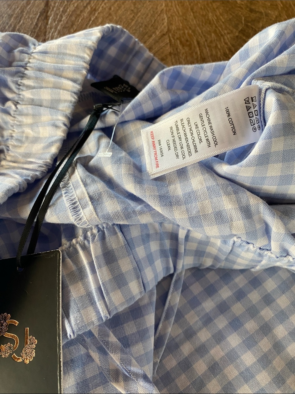 NWT Bow Tie Sides Plaid Gingham Pants - Picture 5 of 5
